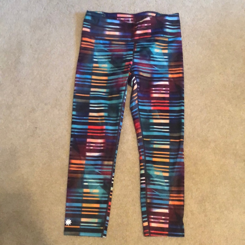 Athleta striped crops, Small